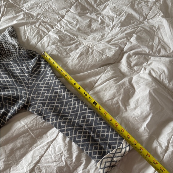 Anthropologie Moth Galena Cowl Neck Geometric Sweater Gray White Alpaca Blend L - Picture 6 of 14